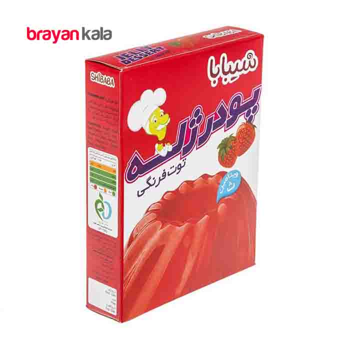 عکس شماره:0 , پودر ژله توت فرنگی شیبابا وزن 100 گرم